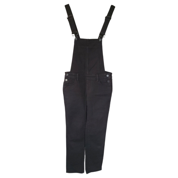 PAIGE Sierra High Waist Denim Overalls Vintage Black 24 ASO Olivia Palermo - Picture 5 of 16